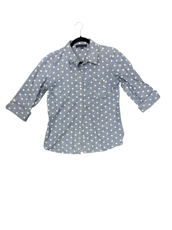 Top Long Sleeve By Tommy Hilfiger In Blue, Size: Sp For Discount