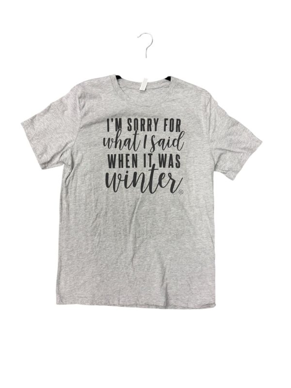 Top Short Sleeve Basic By Bella + Canvas In Grey, Size: L Online Sale