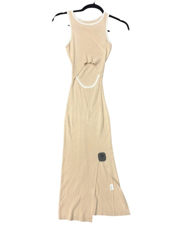 Dress Casual Maxi By Clothes Mentor In Tan & White, Size: 2 Supply