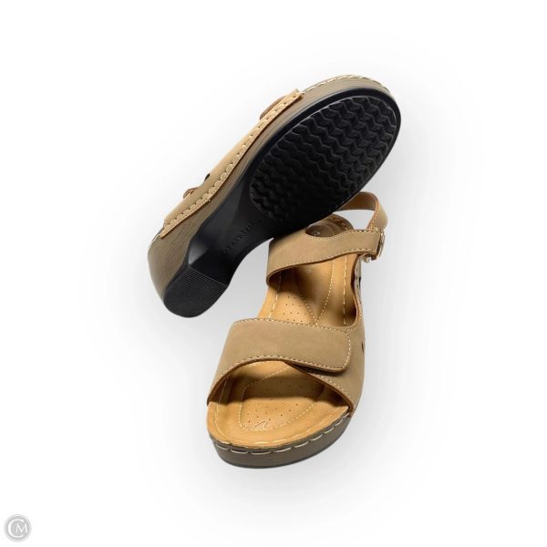 Sandals Heels Block By Spring Step In Brown, Size: 9 Online - Image 3