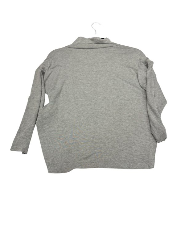 Blouse Long Sleeve By Loft In Grey & White, Size: S Fashion - Image 2