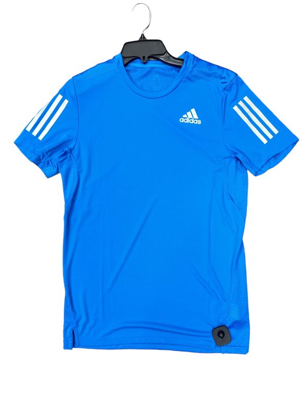 Blue Athletic Top Short Sleeve Adidas, Size S Sale