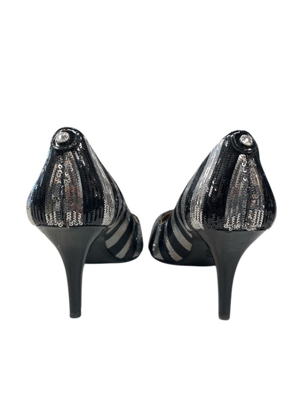 Shoes Designer By Michael By Michael Kors In Black & Silver, Size: 11 Supply - Image 3