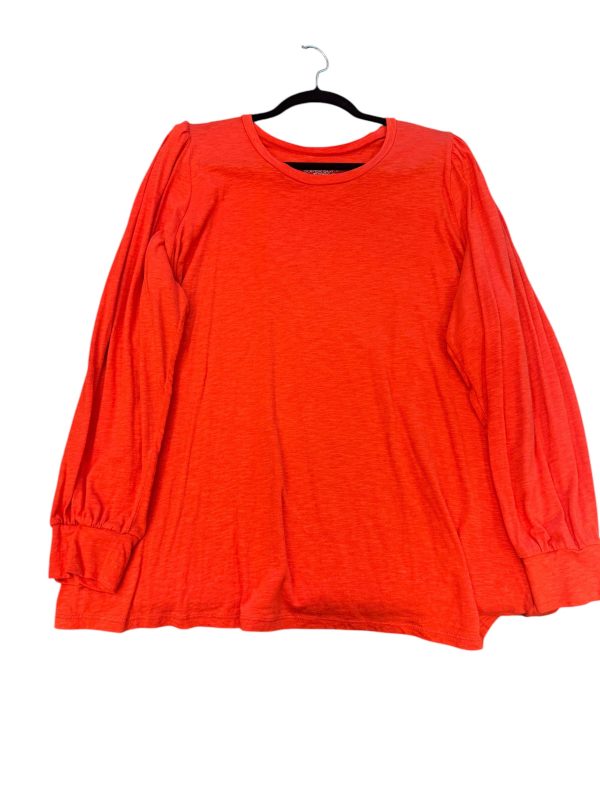 Top Long Sleeve By Torrid In Orange, Size: 3x Cheap