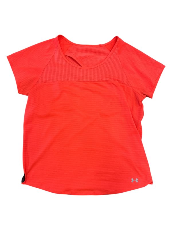 Athletic Top Short Sleeve By Under Armour In Orange, Size: M For Discount