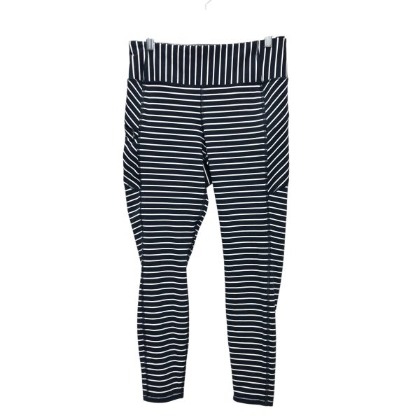Athletic Leggings By Athleta In Blue & White, Size:M Hot on Sale