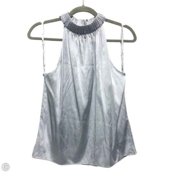 Blouse Sleeveless By Frame In Silver, Size: M For Sale