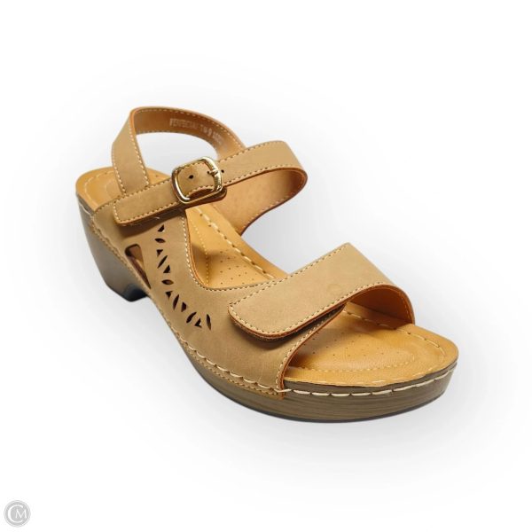 Sandals Heels Block By Spring Step In Brown, Size: 9 Online - Image 2