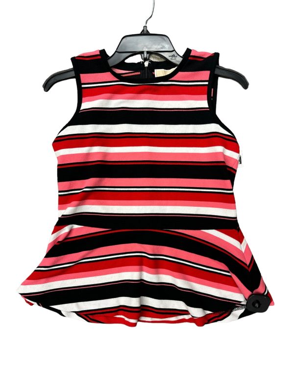 Striped Pattern Top Sleeveless Designer Michael By Michael Kors, Size Petite  M Hot on Sale