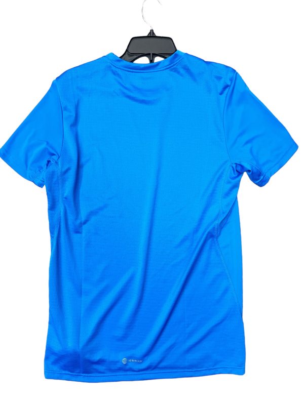Blue Athletic Top Short Sleeve Adidas, Size S Sale - Image 2