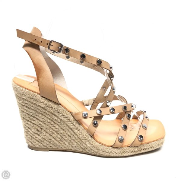 Sandals Heels Wedge By Dolce Vita In Tan, Size: 8.5 on Sale