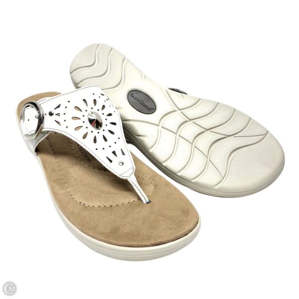 Sandals Heels Wedge By Earth Origins In White, Size: 9 Online Hot Sale - Image 3