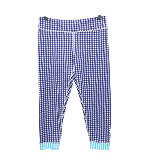Athletic Leggings Capris By The Upside In Blue & White, Size:Lp Cheap