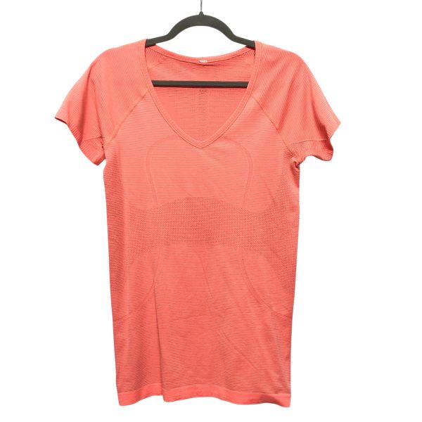 Athletic Top Ss By Lululemon In Orange, Size:8 Discount
