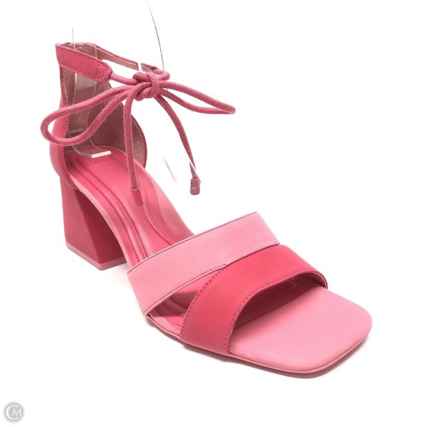 Sandals Heels Block By Gianni Bini In Pink, Size: 9 For Sale - Image 2