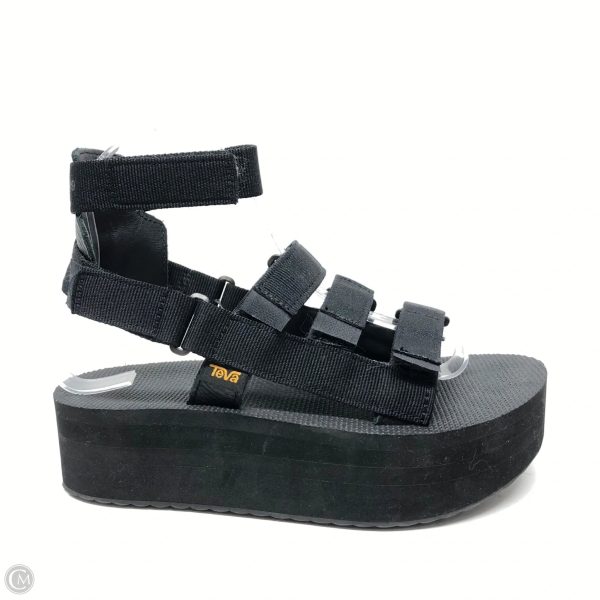 Sandals Heels Platform By Teva In Black, Size: 6 Online Sale
