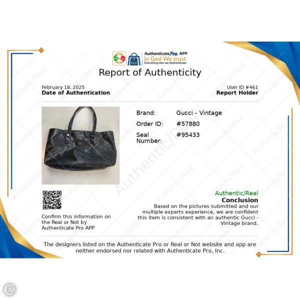 Tote Luxury Designer By Gucci, Size: Medium For Sale - Image 2