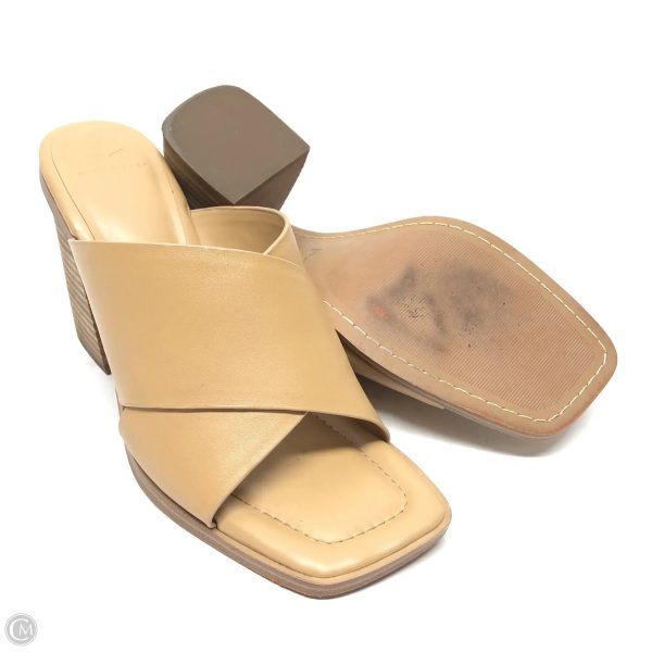 Sandals Heels Block By Marc Fisher In Brown, Size: 10 Cheap - Image 3