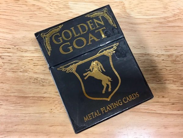 Golden Goat Metal Playing Cards on Sale