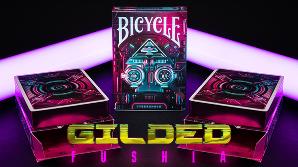 Cybershock Gilded Fushia Bicycle Playing Cards Cheap - Image 2